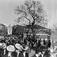 17 MAI TOGET VED BASARBYGNINGEN, MUSIKKORPS, HAMAR TURNFORENING, HAMAR KORFORENING, MYE FOLK