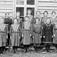 28.03.1905. Folkehøyskolen på Kvam. Pikene i gymnastikkdrakt. Gruppebilde, jenter.