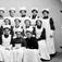 Pro: Gudbrandsdalens Amtsskole. 01.04.1906. Gruppebilde, piker i kjøkkendrakt. Skolebilde.