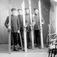 29.03.1908. Einar Vestads skigruppe. Gruppebilde, menn med ski.