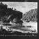 Svinesund, Berg, Halden, Østfold. Foto av gouache. Landskap med hus og båter.