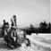 Frognerseteren, Oslo. 1908-1910. Vintermotiv. Akende. Kjelker. Ski.
