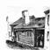 Pipervika, Oslo 1880. Tegning av gammelt hus. Avfotografert illustrasjon i Skillings-Magazin.