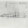 Oslo. Christiania. Havnen. Blyantskisse av John Edy: Drawings  Norway, 1800. 