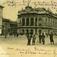 Postkort. Fødselsdagshilsen til Hans Aall født 20.09.1869. Fotografisk motiv. Svart/hvitt.  Fra Antwerpen:  Théatre Flamand.  Gater. Fotgjengere. Stemplet 21.09.1903.