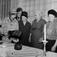 Utställning i Mehedeby, Tierps socken, Uppland, april 1968