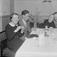Grupp vid kaffebord, sannolikt Uppsala, 1936