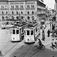 Spårvagnar på Stora torget, Uppsala 1944