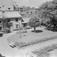 Landstingsbyggnad med gårdsinteriör på Nedre Slottsgatan i kvarteret Trädgården, stadsdelen Fjärdingen, Uppsala 1959